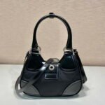 Replica Prada 1BA368 Prada Moon Re-Nylon and leather bag Black38543 - Image 2