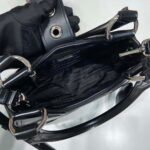 Replica Prada 1BA368 Prada Moon Re-Nylon and leather bag Black38543 - Image 3