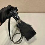 Replica Prada 1BA368 Prada Moon Re-Nylon and leather bag Black38543 - Image 5