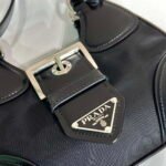 Replica Prada 1BA368 Prada Moon Re-Nylon and leather bag Black38543 - Image 7