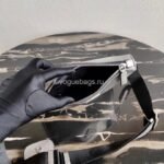 Replica Prada 2VH113 Saffiano Leather Shoulder Bag in Sliver Grey39186 - Image 9
