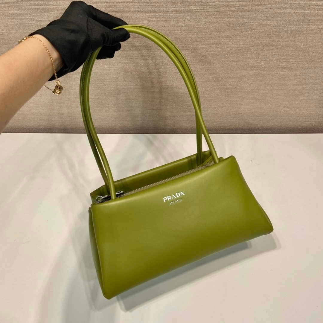 65324cfd35477.jpg Replica Prada 1BA368 Leather mini-bag Bag Green38534 - Image 1