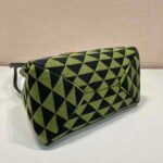 Replica Prada 1BA368 From The Runway Small embroidered fabric Prada Symbole bag Black Ivy Green38529 - Image 6