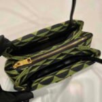 Replica Prada 1BA368 From The Runway Small embroidered fabric Prada Symbole bag Black Ivy Green38529 - Image 7