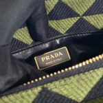 Replica Prada 1BA368 From The Runway Small embroidered fabric Prada Symbole bag Black Ivy Green38529 - Image 8