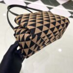 Replica Prada 1BA368 From The Runway Small embroidered fabric Prada Symbole bag Black and Beige38528 - Image 6