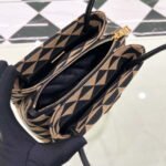 Replica Prada 1BA368 From The Runway Small embroidered fabric Prada Symbole bag Black and Beige38528 - Image 7