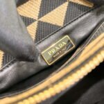 Replica Prada 1BA368 From The Runway Small embroidered fabric Prada Symbole bag Black and Beige38528 - Image 8