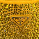 Replica Prada 1BC169 Prada Cleo satin bag with appliqués Gold Yellow38555 - Image 3