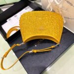 Replica Prada 1BC169 Prada Cleo satin bag with appliqués Gold Yellow38555 - Image 6