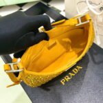 Replica Prada 1BC169 Prada Cleo satin bag with appliqués Gold Yellow38555 - Image 7
