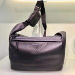 Replica Prada 2VH125 Prada Leather Shoulder Bag Black39226
