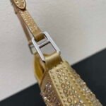 Replica Prada 1BC169 Prada Cleo satin bag with appliqués Gold38554 - Image 4
