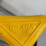 Replica Prada Leather Prada Triangle shoulder bag 1BH190 Yellow40140 - Image 3