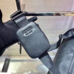 Replica Prada 2VH125 Prada Leather Shoulder Bag Black39226 - Image 7