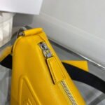 Replica Prada Leather Prada Triangle shoulder bag 1BH190 Yellow40140 - Image 6