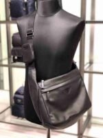 Replica Prada 2VH125 Prada Leather Shoulder Bag Black39226 - Image 10