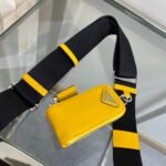 Replica Prada Leather Prada Triangle shoulder bag 1BH190 Yellow40140 - Image 7