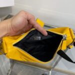 Replica Prada Leather Prada Triangle shoulder bag 1BH190 Yellow40140 - Image 8
