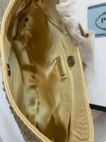 Replica Prada 1BC169 Prada Cleo satin bag with appliqués Gold38554 - Image 13
