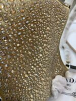 Replica Prada 1BC169 Prada Cleo satin bag with appliqués Gold38554 - Image 15