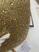 Replica Prada 1BC169 Prada Cleo satin bag with appliqués Gold38554 - Image 16