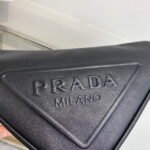 Replica Prada Leather Prada Triangle shoulder bag 1BH190 Black40100 - Image 3