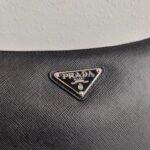 Replica Prada 2VH113 Saffiano Leather Shoulder Bag in Black39167 - Image 5