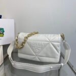 Replica Prada Padded nappa leather shoulder bag 1BD306 Beige40251 - Image 6