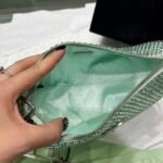 Replica Prada 1NE190 Crystal-studded satin pouch Green39067 - Image 6