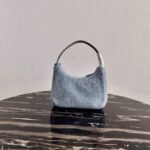 Replica Prada 1NE515 Re Edition 2000 Shearling Mini Bag Blue39087 - Image 2