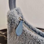 Replica Prada 1NE515 Re Edition 2000 Shearling Mini Bag Blue39087 - Image 6