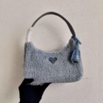 Replica Prada 1NE515 Re Edition 2000 Shearling Mini Bag Blue39087 - Image 7