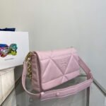 Replica Prada Padded nappa leather shoulder bag 1BD306 Pink40290 - Image 2