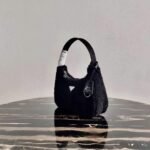 Replica Prada 1NE515 Re Edition 2000 Shearling Mini Bag Black39068