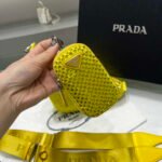 Replica Prada 1NE190 Crystal-studded satin pouch Yellow39088 - Image 5