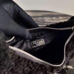 Replica Prada 1NE515 Re Edition 2000 Shearling Mini Bag Black39068 - Image 7