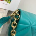 Replica Prada Padded nappa leather shoulder bag 1BD306 Green40270 - Image 5