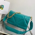 Replica Prada Padded nappa leather shoulder bag 1BD306 Green40270 - Image 6