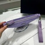 Replica Prada 1NE039 Crystal-studded satin pouch Purple39018 - Image 2