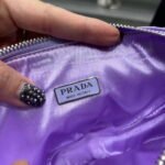 Replica Prada 1NE039 Crystal-studded satin pouch Purple39018 - Image 8