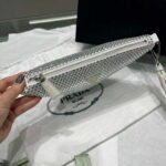Replica Prada 1NE039 Crystal-studded satin pouch White39028 - Image 2