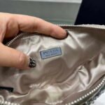 Replica Prada 1NE039 Crystal-studded satin pouch Gray38998 - Image 8