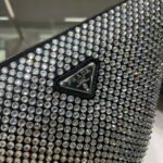 Replica Prada 1NE039 Crystal-studded satin pouch Black38988 - Image 7