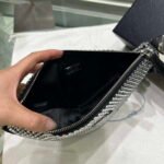Replica Prada 1NE039 Crystal-studded satin pouch Black38988 - Image 8