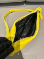 Replica Prada 1NQ043 Triangle leather pouch Yellow39257 - Image 7