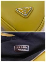 Replica Prada 1NQ043 Triangle leather pouch Yellow39257 - Image 8