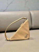 Replica Prada 1NQ043 Triangle leather pouch Apricot39207 - Image 4
