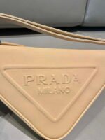 Replica Prada 1NQ043 Triangle leather pouch Apricot39207 - Image 5