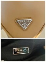 Replica Prada 1NQ043 Triangle leather pouch Apricot39207 - Image 8